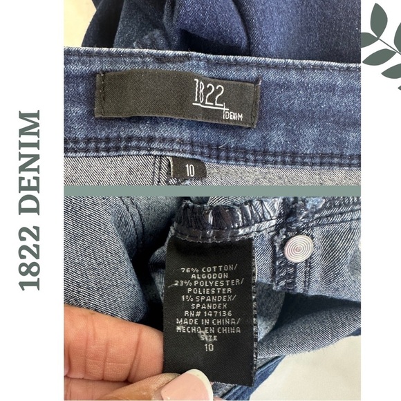 🛍️3/$40 1822 Denim Skinny Blue Jeans Ankle
Zipper Detail Size 10 - Picture 7 of 7